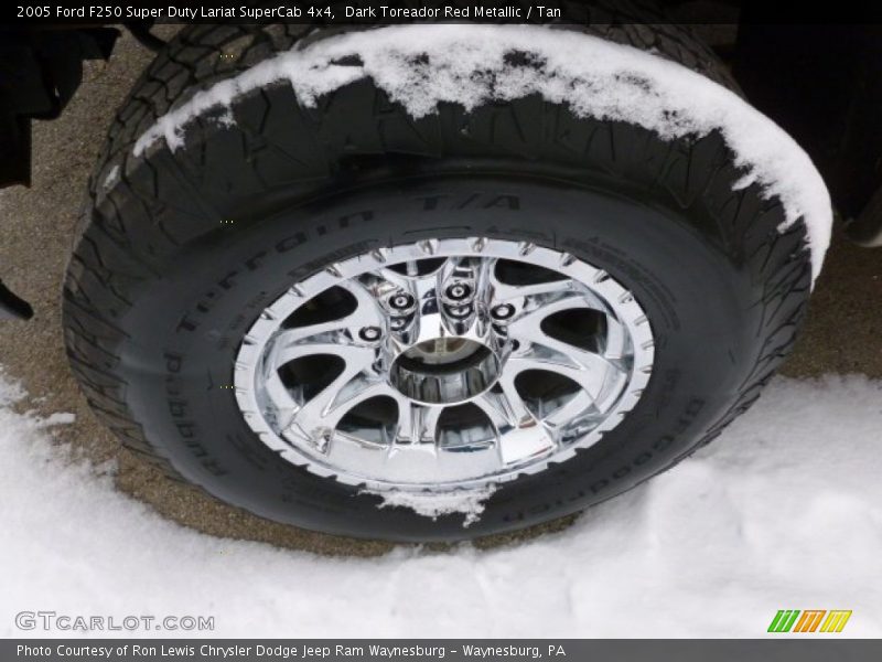 Dark Toreador Red Metallic / Tan 2005 Ford F250 Super Duty Lariat SuperCab 4x4