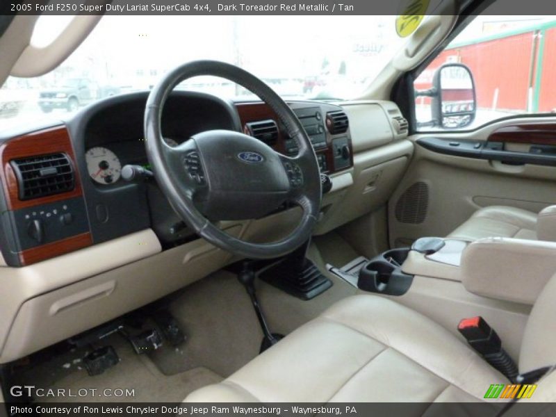  2005 F250 Super Duty Lariat SuperCab 4x4 Tan Interior
