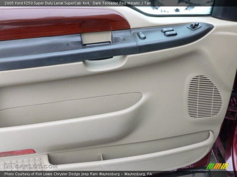 Dark Toreador Red Metallic / Tan 2005 Ford F250 Super Duty Lariat SuperCab 4x4