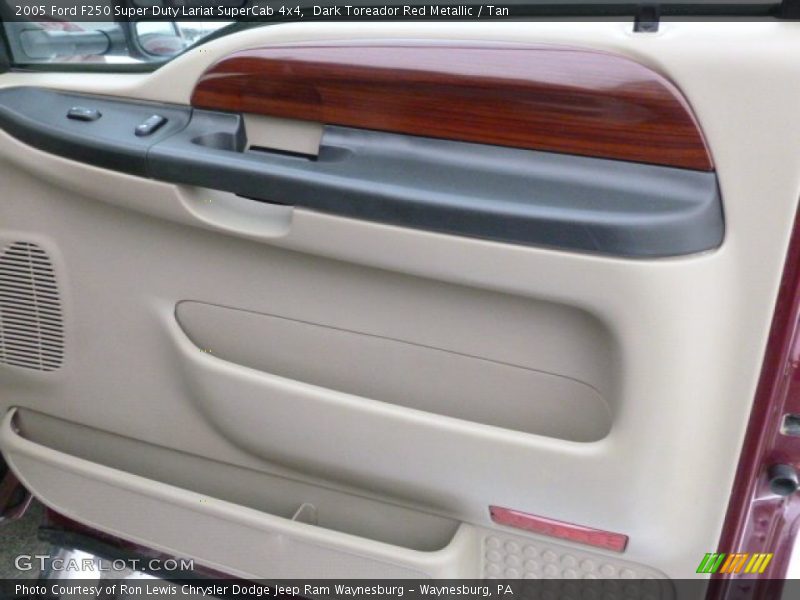 Dark Toreador Red Metallic / Tan 2005 Ford F250 Super Duty Lariat SuperCab 4x4