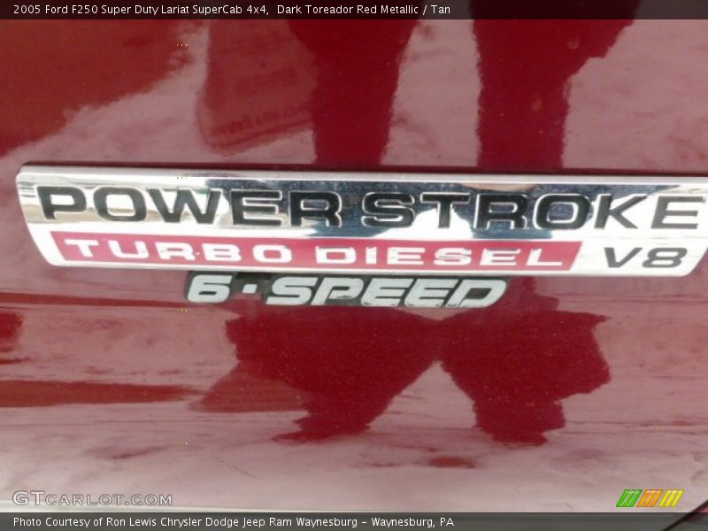 Dark Toreador Red Metallic / Tan 2005 Ford F250 Super Duty Lariat SuperCab 4x4