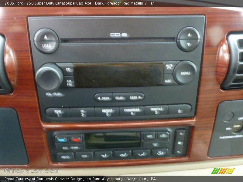 Dark Toreador Red Metallic / Tan 2005 Ford F250 Super Duty Lariat SuperCab 4x4