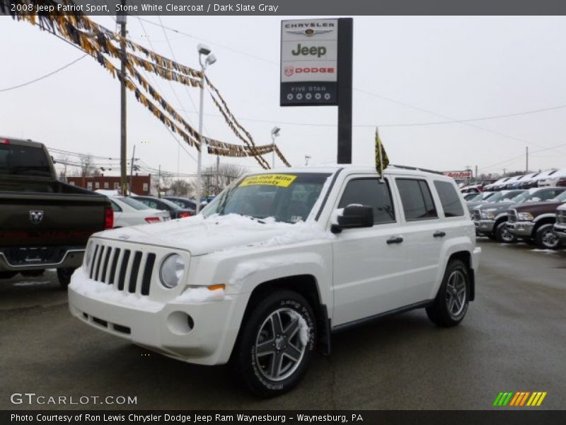 Stone White Clearcoat / Dark Slate Gray 2008 Jeep Patriot Sport