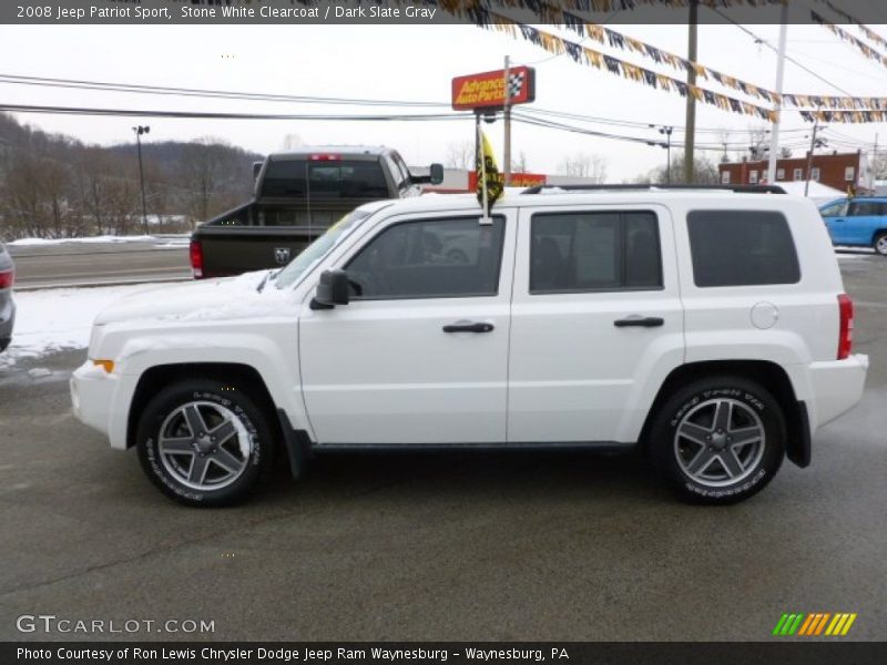 Stone White Clearcoat / Dark Slate Gray 2008 Jeep Patriot Sport