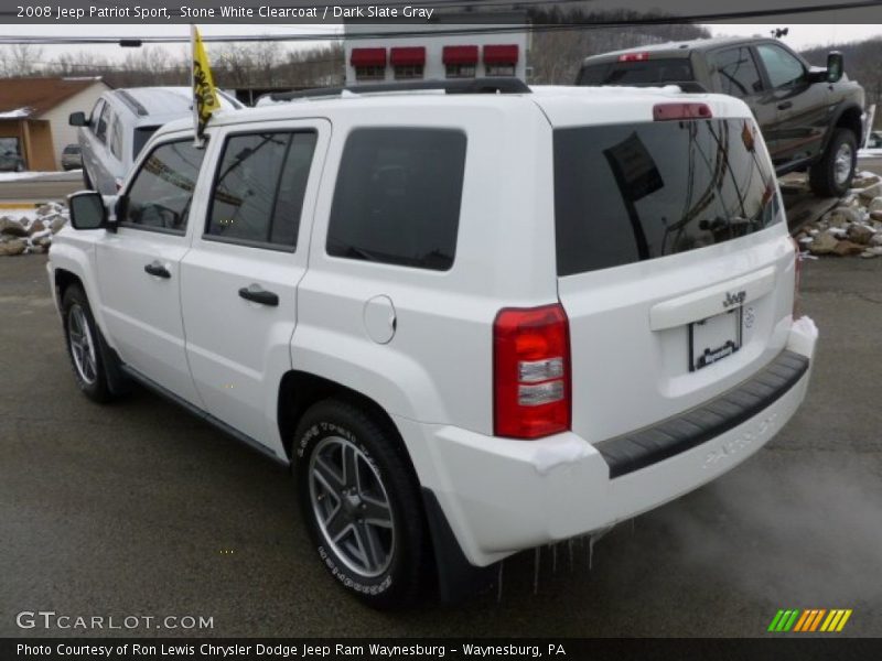 Stone White Clearcoat / Dark Slate Gray 2008 Jeep Patriot Sport