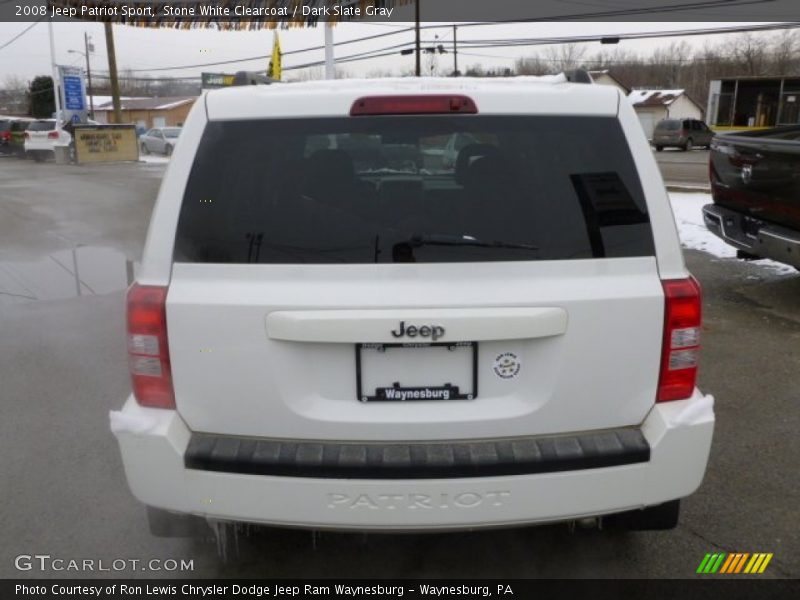 Stone White Clearcoat / Dark Slate Gray 2008 Jeep Patriot Sport