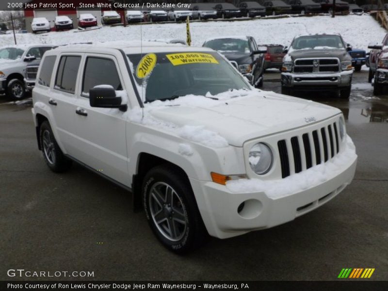 Stone White Clearcoat / Dark Slate Gray 2008 Jeep Patriot Sport