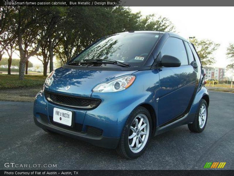 Blue Metallic / Design Black 2009 Smart fortwo passion cabriolet