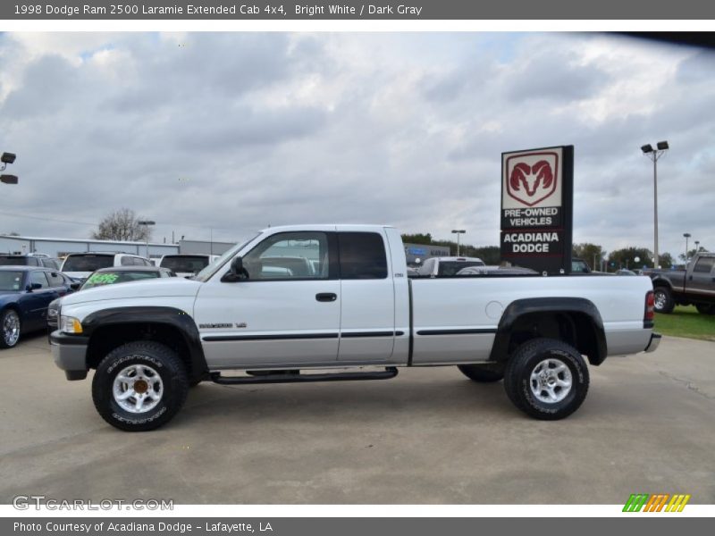 Bright White / Dark Gray 1998 Dodge Ram 2500 Laramie Extended Cab 4x4