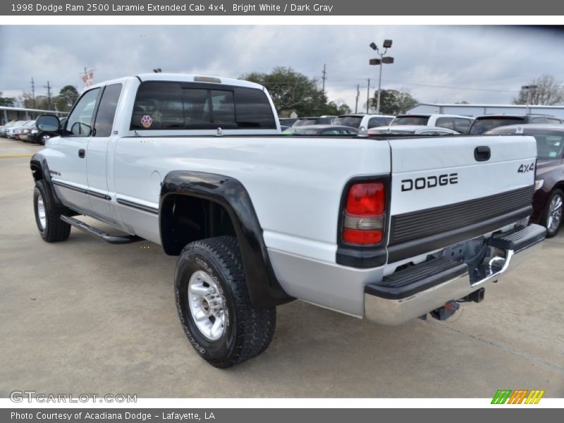 Bright White / Dark Gray 1998 Dodge Ram 2500 Laramie Extended Cab 4x4