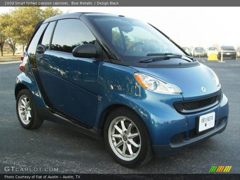 Blue Metallic / Design Black 2009 Smart fortwo passion cabriolet