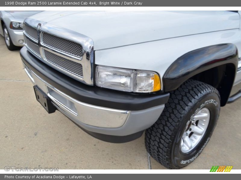 Bright White / Dark Gray 1998 Dodge Ram 2500 Laramie Extended Cab 4x4