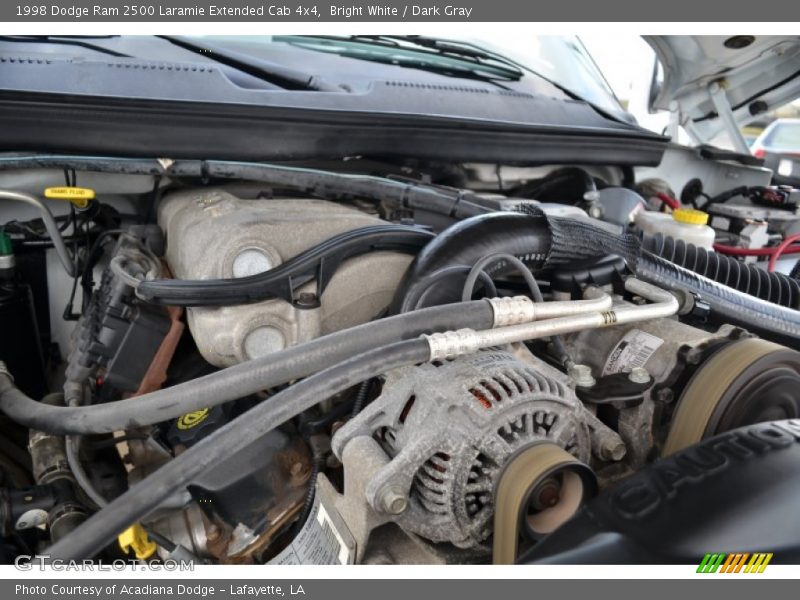 Bright White / Dark Gray 1998 Dodge Ram 2500 Laramie Extended Cab 4x4