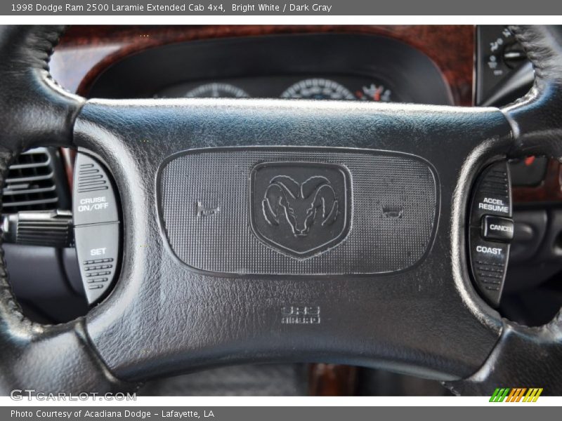 Bright White / Dark Gray 1998 Dodge Ram 2500 Laramie Extended Cab 4x4