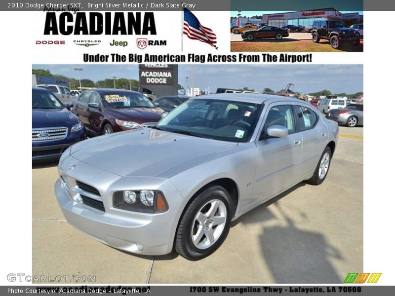 Bright Silver Metallic / Dark Slate Gray 2010 Dodge Charger SXT