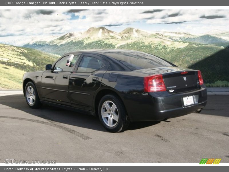 Brilliant Black Crystal Pearl / Dark Slate Gray/Light Graystone 2007 Dodge Charger