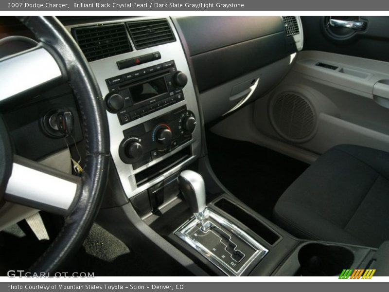Brilliant Black Crystal Pearl / Dark Slate Gray/Light Graystone 2007 Dodge Charger