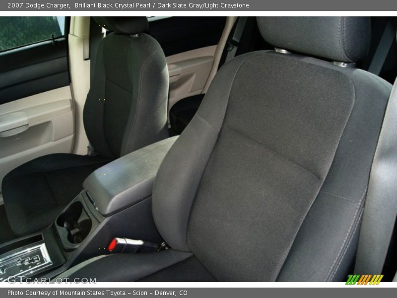 Brilliant Black Crystal Pearl / Dark Slate Gray/Light Graystone 2007 Dodge Charger