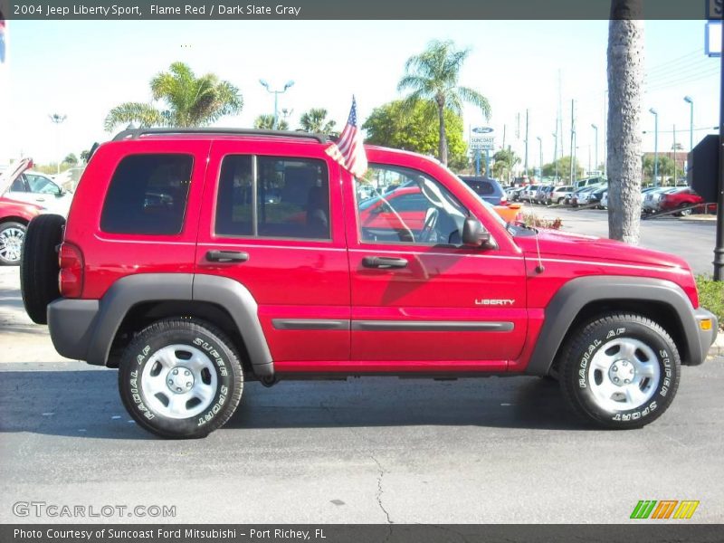 Flame Red / Dark Slate Gray 2004 Jeep Liberty Sport