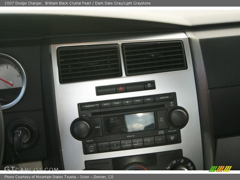 Brilliant Black Crystal Pearl / Dark Slate Gray/Light Graystone 2007 Dodge Charger