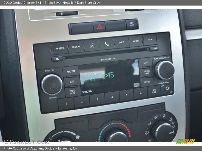 Bright Silver Metallic / Dark Slate Gray 2010 Dodge Charger SXT