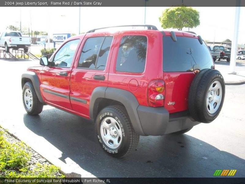 Flame Red / Dark Slate Gray 2004 Jeep Liberty Sport