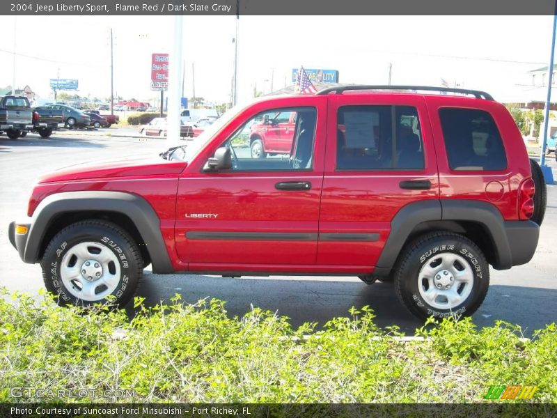 Flame Red / Dark Slate Gray 2004 Jeep Liberty Sport