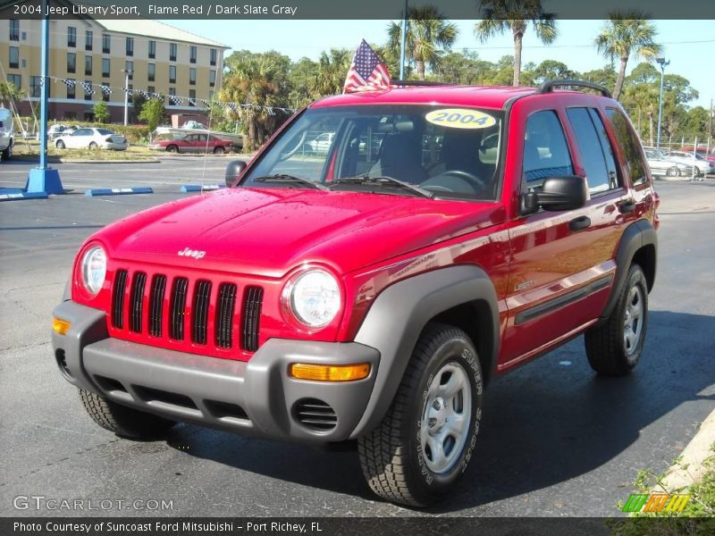 Flame Red / Dark Slate Gray 2004 Jeep Liberty Sport