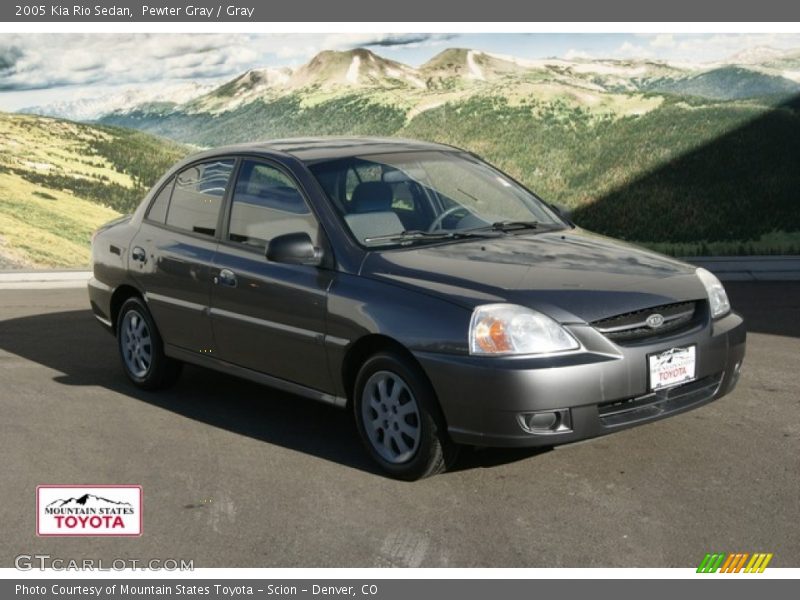 Pewter Gray / Gray 2005 Kia Rio Sedan