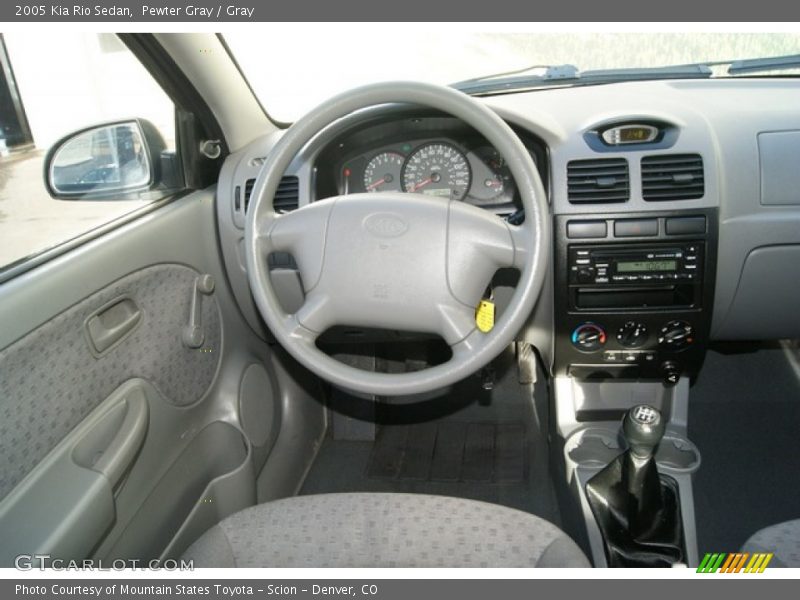 Pewter Gray / Gray 2005 Kia Rio Sedan