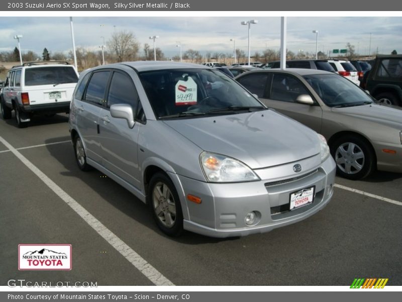 Silky Silver Metallic / Black 2003 Suzuki Aerio SX Sport Wagon