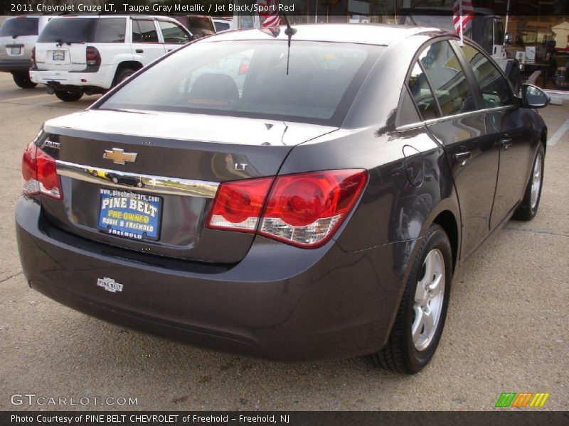 Taupe Gray Metallic / Jet Black/Sport Red 2011 Chevrolet Cruze LT