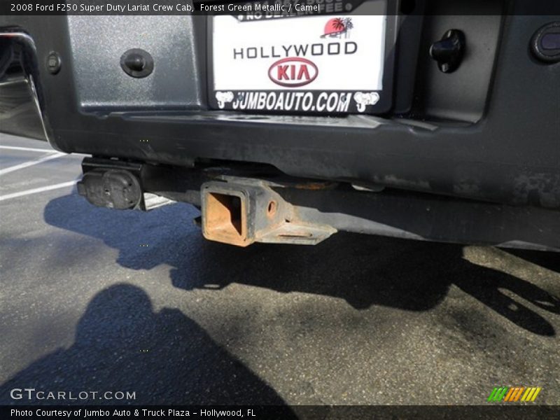 Forest Green Metallic / Camel 2008 Ford F250 Super Duty Lariat Crew Cab