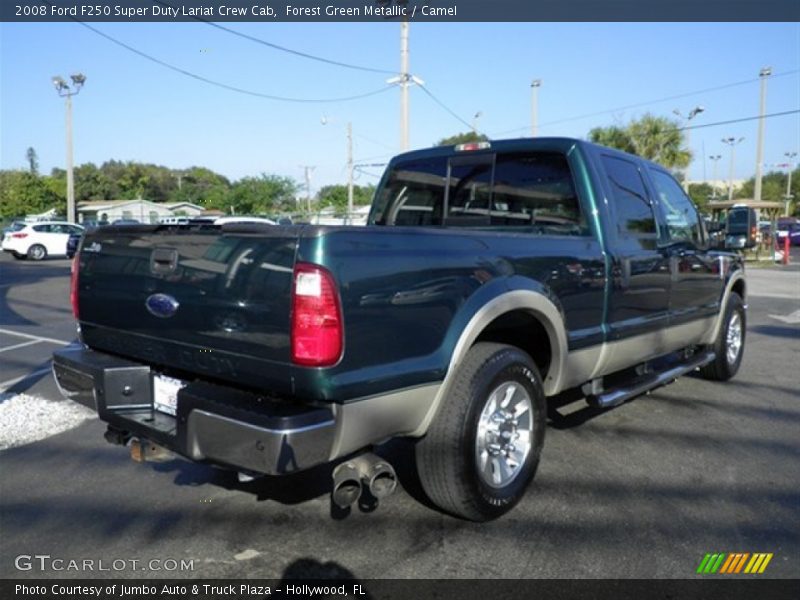 Forest Green Metallic / Camel 2008 Ford F250 Super Duty Lariat Crew Cab