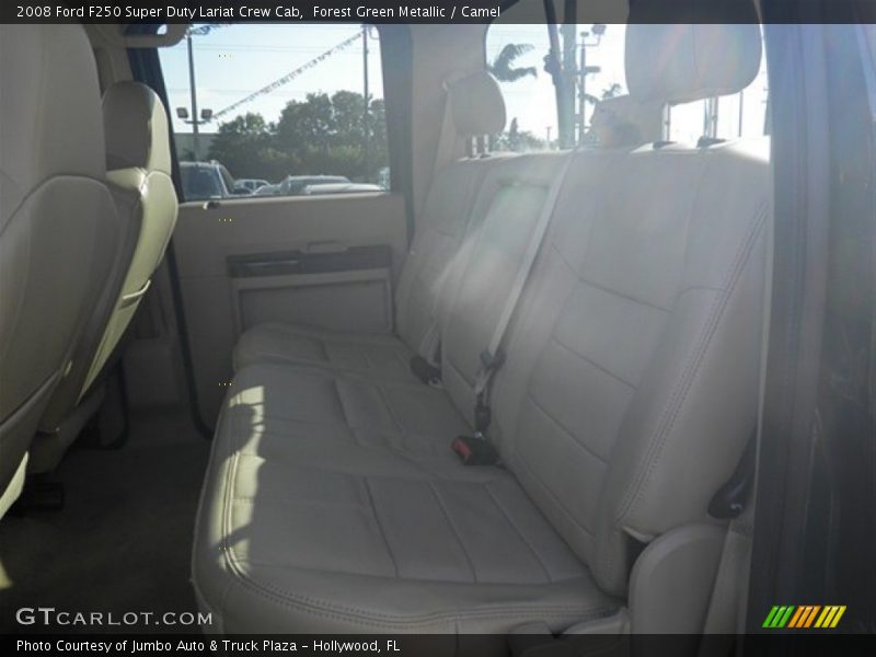 Forest Green Metallic / Camel 2008 Ford F250 Super Duty Lariat Crew Cab