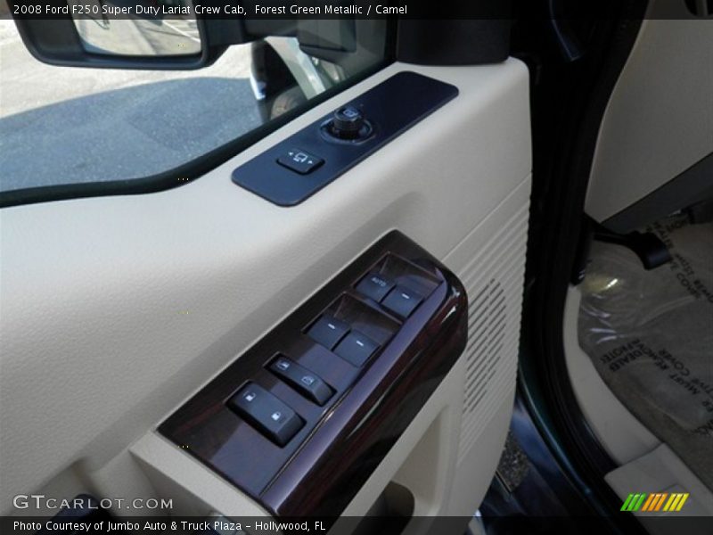 Forest Green Metallic / Camel 2008 Ford F250 Super Duty Lariat Crew Cab