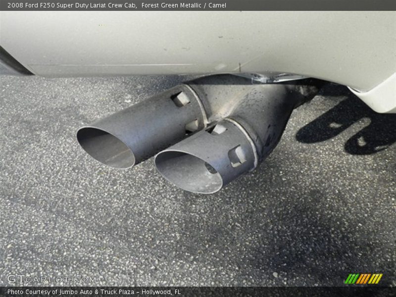 Forest Green Metallic / Camel 2008 Ford F250 Super Duty Lariat Crew Cab