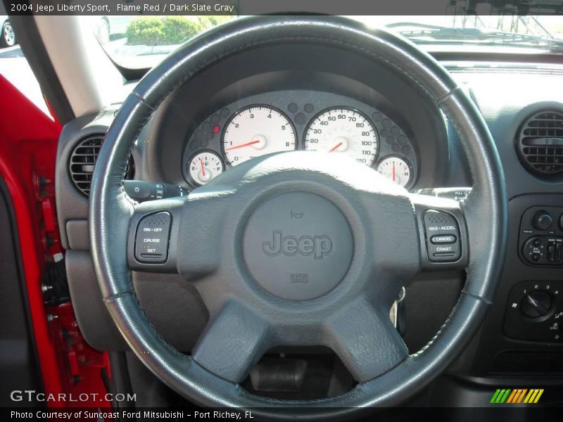 Flame Red / Dark Slate Gray 2004 Jeep Liberty Sport