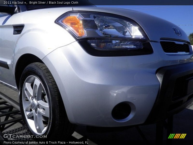 Bright Silver / Black Soul Logo Cloth 2011 Kia Soul +