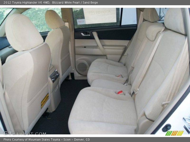 Blizzard White Pearl / Sand Beige 2012 Toyota Highlander V6 4WD