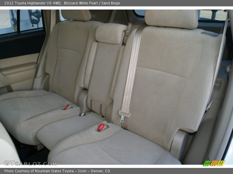 Blizzard White Pearl / Sand Beige 2012 Toyota Highlander V6 4WD