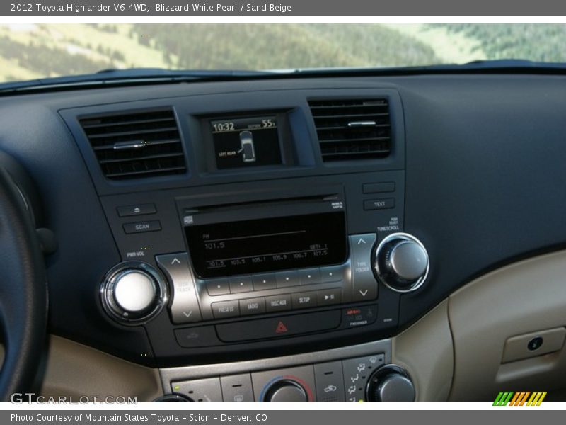 Blizzard White Pearl / Sand Beige 2012 Toyota Highlander V6 4WD