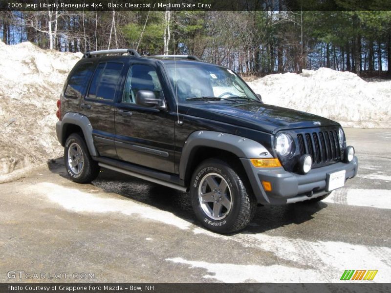 Black Clearcoat / Medium Slate Gray 2005 Jeep Liberty Renegade 4x4