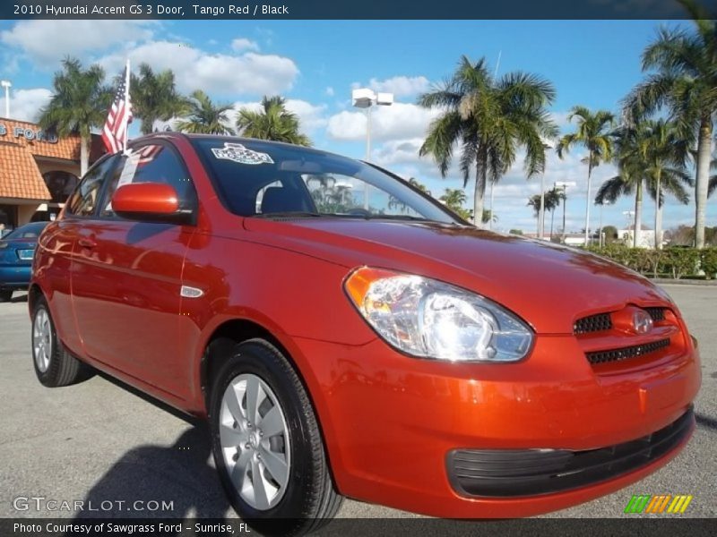 Tango Red / Black 2010 Hyundai Accent GS 3 Door