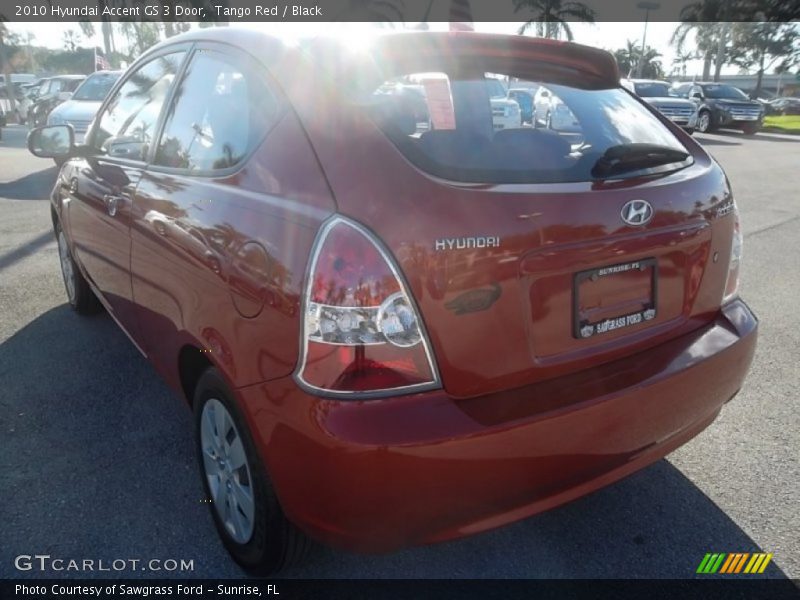 Tango Red / Black 2010 Hyundai Accent GS 3 Door