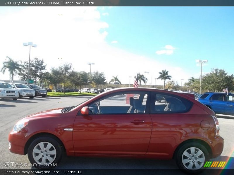 Tango Red / Black 2010 Hyundai Accent GS 3 Door