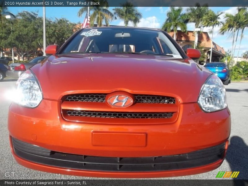 Tango Red / Black 2010 Hyundai Accent GS 3 Door