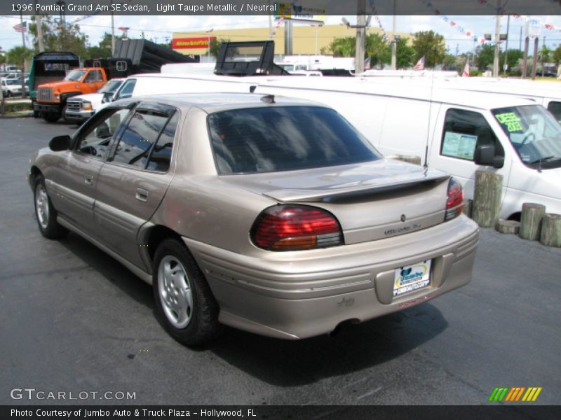 Light Taupe Metallic / Neutral 1996 Pontiac Grand Am SE Sedan