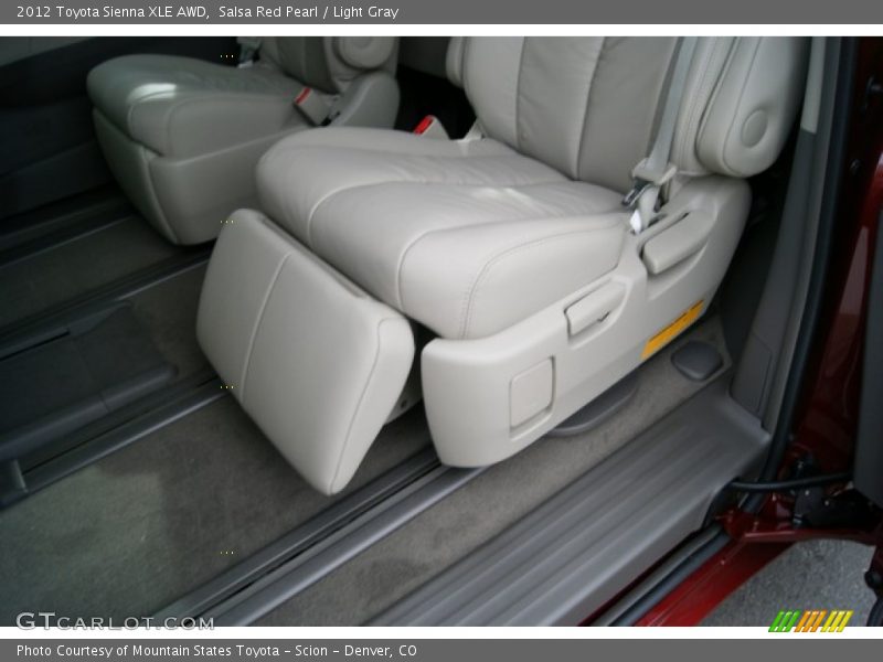 Rear Seat of 2012 Sienna XLE AWD