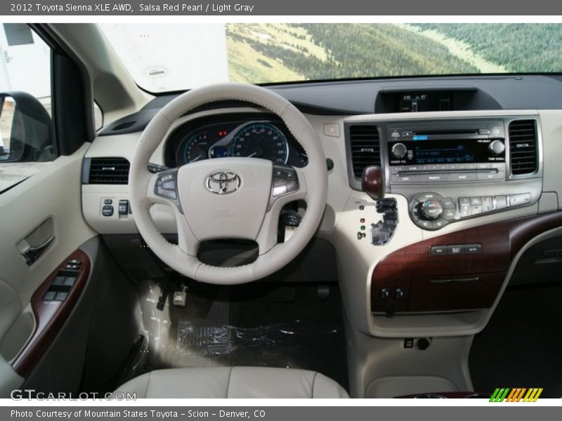 Salsa Red Pearl / Light Gray 2012 Toyota Sienna XLE AWD